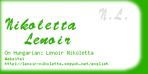 nikoletta lenoir business card
